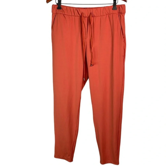 RW&CO Leisure Trousers Burnt Orange Elastic Drawstring Waistband High Waist M - Picture 2 of 12